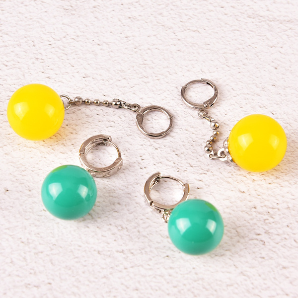 Potara Earrings Dark Green Earrings Inspired by Dragon Ball 