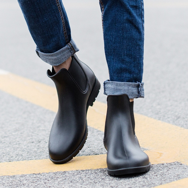 mens casual rain boots