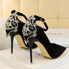Womens Shoes, solid, Buckles, High Heel