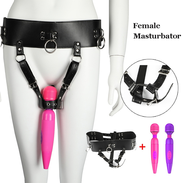 Bondage PU Leather Female Masturbator Harness Strap Adjustable