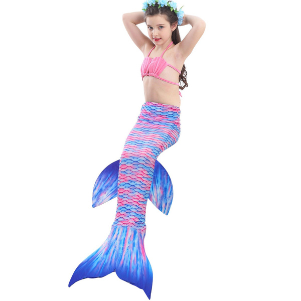 Bewust worden Vermaken spanning Mermaid Swimsuit Child Mermaid Tail Driedelige Badpak Meisje Zeemeermin  Zwemkleding | Wish