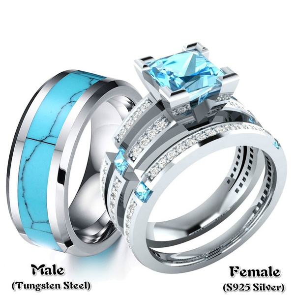 Sterling Silver Celtic Claddagh Wedding Ring Set | Moonkist Designs