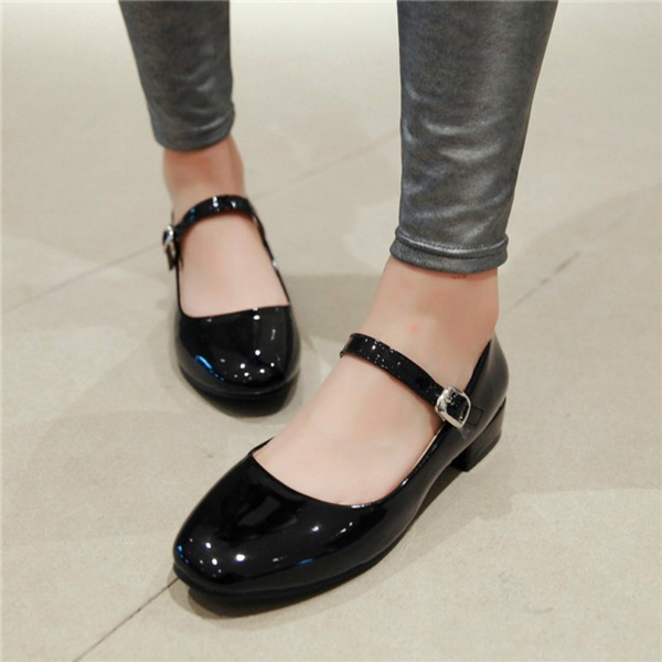 Shoes Women Mary Jane Ladies Shoes Flats Fall Buckle School Shoes ...
