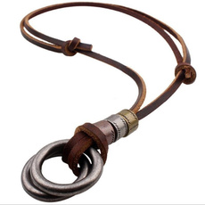 circlenecklace, necklaces for men, Jewelry, leather