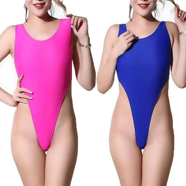 Sexy and simple T crotch bikini beach bathing suit ultra low back high open slit underwear