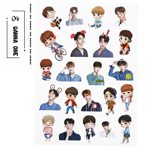 kpop bts bangtan boys bt21 exo wannaone twice tattoo paste sticker wish