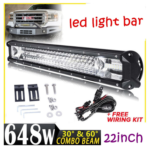 LED Light Bar, Light 22 Inch 648W Waterproof Spot Flood Combo LED Light Bar LED Off Road Lights | Wish