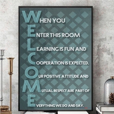 Welcome - New Classroom Motivational Poster 