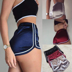 Women&#39;s Fashion Flannel Caroset Pleated Elastic High Waist Sexy Shorts (8 Colors)