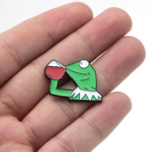 L112 Cute Frog Pins Metal Badge Enamel Brooch High Quality Best Gift  Jewelry