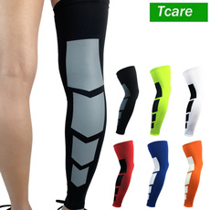 Tcare 1Pcs Anti Slip Full Length Compression Leg Sleeve Calf & Shin Splint Support Protect for Pain Relief &Recovery