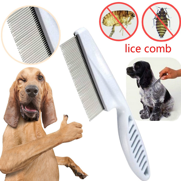 Comb Pet Steel Stainless Dog Grooming Cat Hair Brush Shedding Flea Trimmer Puppy 