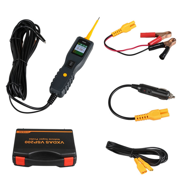 Automotive Circuit Tester Power Circuit Probe Kit DC/AC Current Resistance Diodes Vehicle Voltage Signal Diagnostic Activating Components Tools VXDAS VSP200 for 12V to 24V Electrical System 