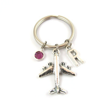 Key Chain, initialjewelry, airplanekeychain, Accessories