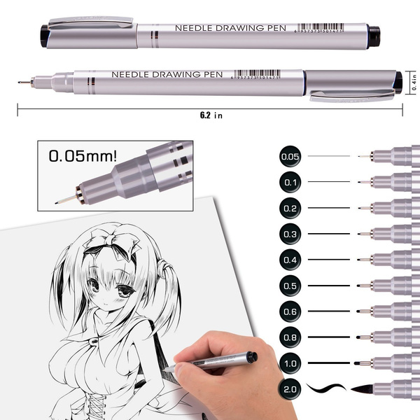 Pen, Pens, Art Pens, Drawing Pens, Fine Point Pen, Micro-Pen, Sketch Pen,  Anime Pens, Micro-Pen Set, Micro-Pens, For Art Supplies, Arts & crafts