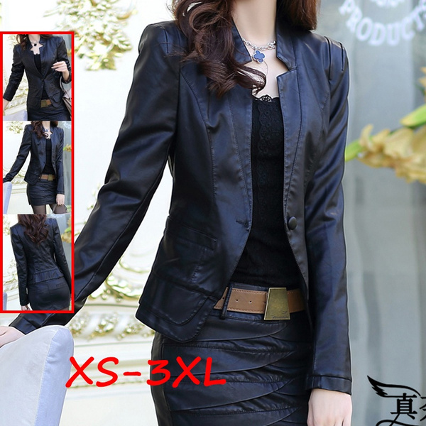 womens dress leather suits