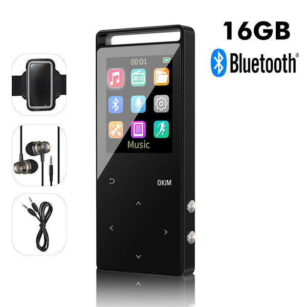 16GB Bluetooth MP3 Player with HIFI FM Radio 50 Hours Playback Lossless