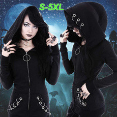 Goth, Plus Size, hooded, Sleeve