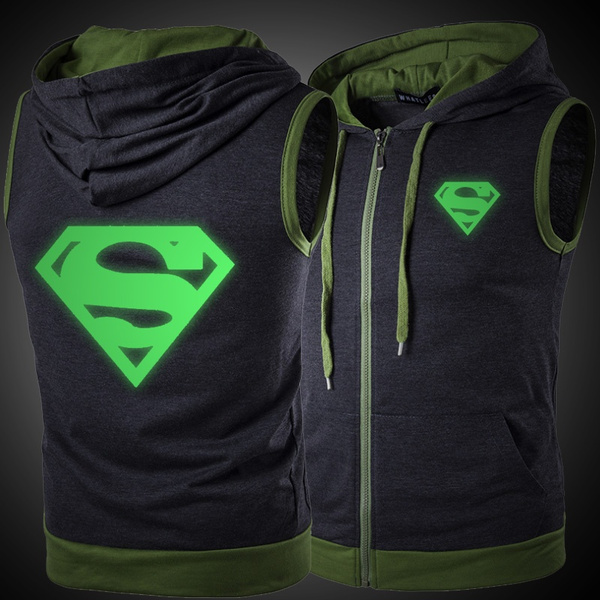 sleeveless superman hoodie