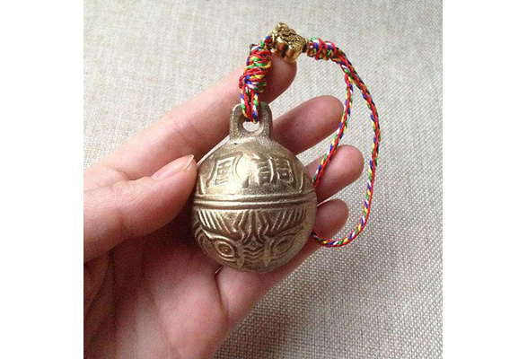 100PCS Collectibles 18mm*20mm Tibetan Brass Craft Tiger's Head Bells Feng Shui 