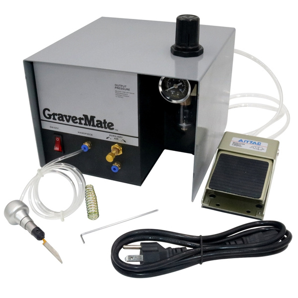 Crafts and Wrought Iron VEVOR Jewelry Pneumatic Engraving Machine 1400 RPM Adjustable Speed Pneumatic Hand Engraving Machines 60Hz 80W Pneumatic Graver Handpiece with Single-Head for Jewelry