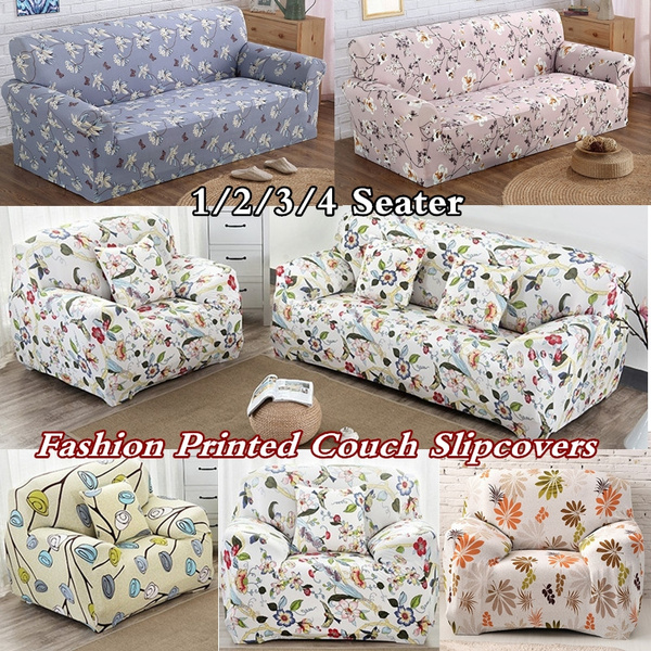 1-4 Seaters Elastic Slipcovers Stretch Protector Spandex Sofa Recliner Cover 