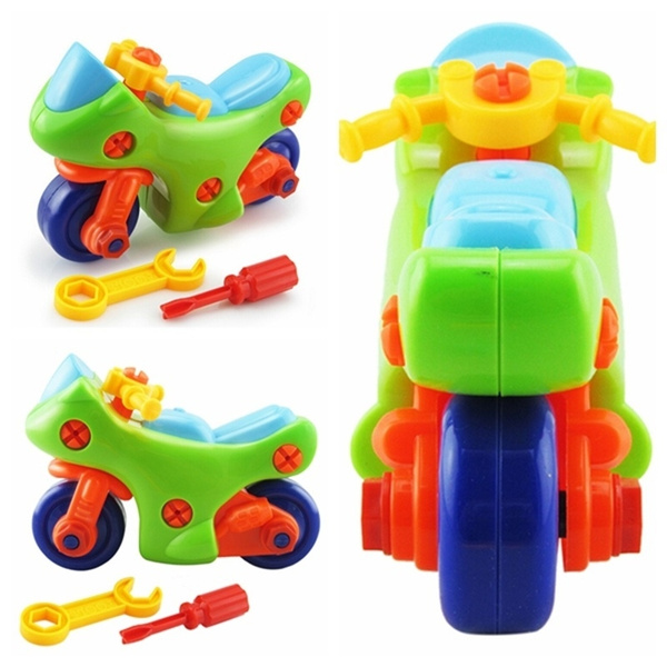 Plastic Disassembly Toy Model Motorbike Motorcycle for Kids Boy Girl Child DIY 