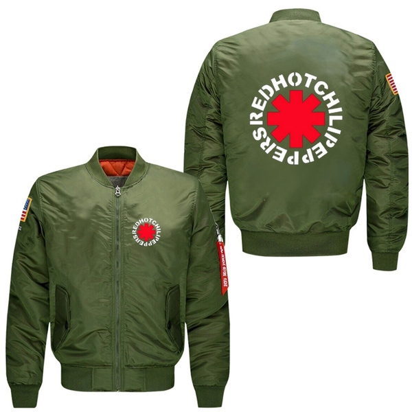 Hot Sale Red Hot Chili Peppers Men Bomber Jacket Print Coat Men's Baseball  Uniform