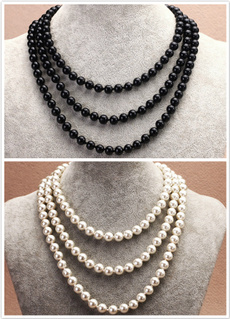 Party Necklace, Fashion, Jewelry, roundpearl