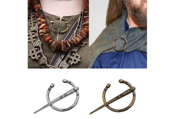 Vintage Medieval Cloak Clasp Pennanular Brooch Viking Fibula Badge Pin  Ethnic Tribe Jewelry Gift