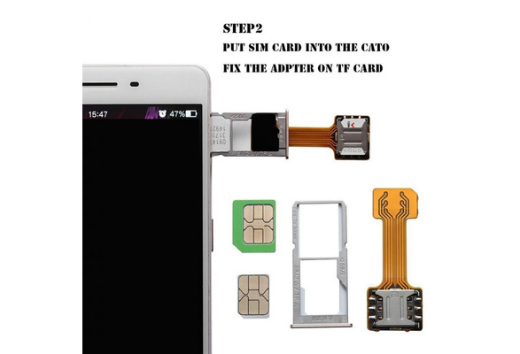 Wondiwe Dual SIM Card Hybrid Double Dual SIM Card Micro SD Adapter for Android Phone Extender Nano Mic 