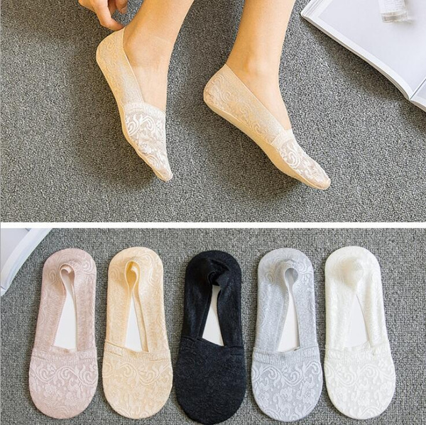 Women's 6-Pack Invisible No-Show Socks – Combed Cotton Breathable Low Cut