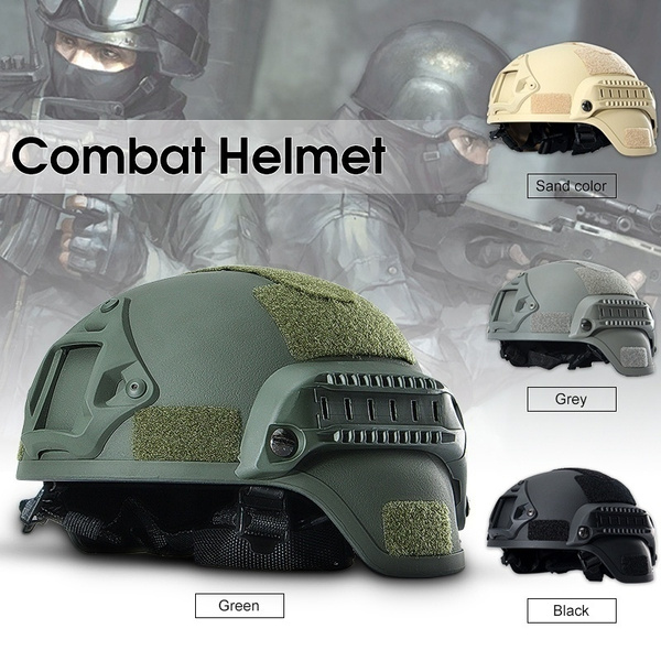 Cool Tactical Military Hunting Combat Cap Helmet with Side Rail NVG