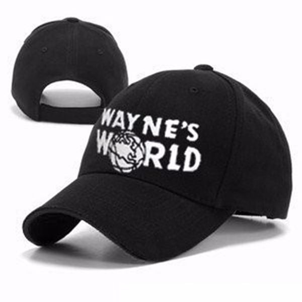 Black Wayne's World Hat Costume Waynes World Baseball Caps Unisex Earth