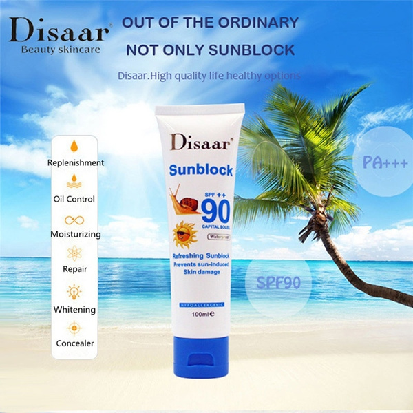 100g DISAAR SPF 90++ Sunscreen Cream Waterproof UVA UVB Radiation ...