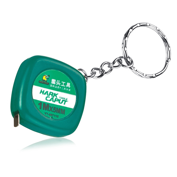 1Pc Mini keychain key ring easy retractable tape measure pull ruler 1m KH