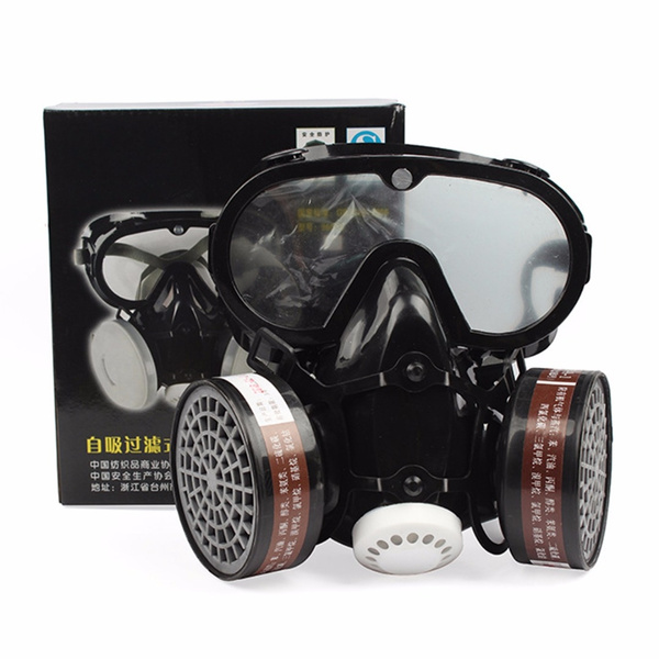 1 Set New Respirator Gas Mask Safety Chemical Anti-Dust Filter Military ...