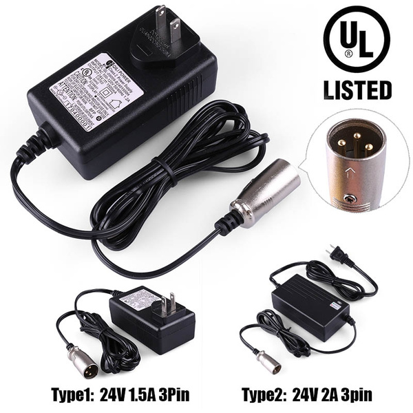 24V 1.5A/ 2A Scooter Battery Charger for Bladez XTR Street Comp II,Go