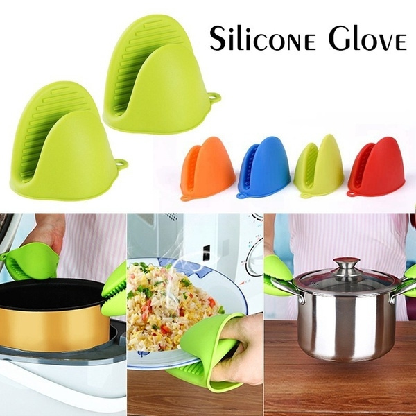 Silicone Hot Pot Holder Oven Gloves Mini Oven mitts 1Pcs cooking pinch  grips