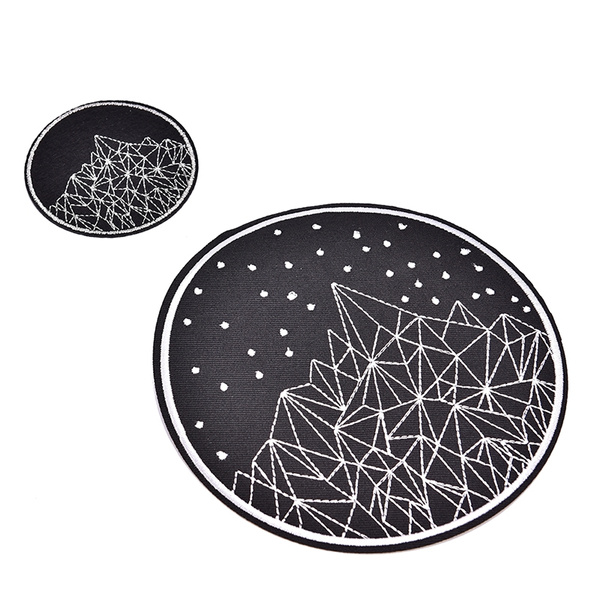 Embroidered Iron On Patches Embroidery Star Moon Night Sky Design Motify DIY Nz 