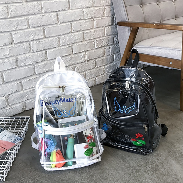 Clear discount vinyl backpack