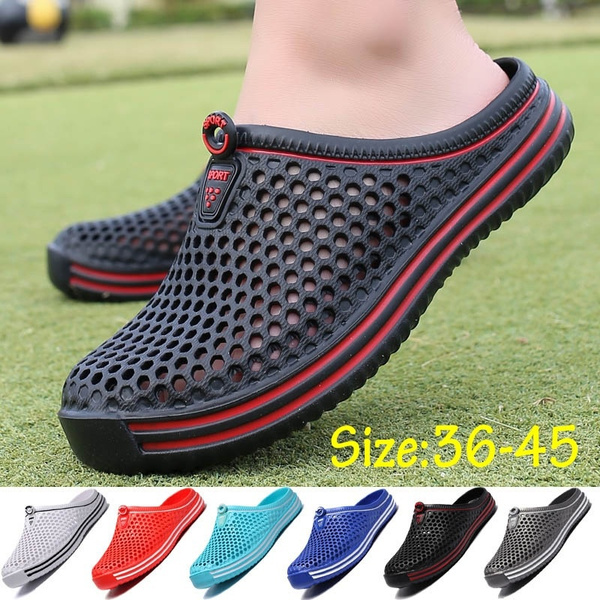 Men Women Garden Clogs Shoes Summer Beach Sandals Breathable Mesh Shoes Slippers