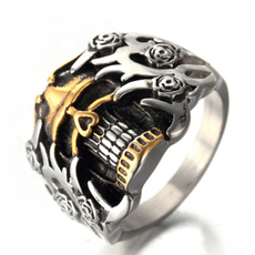 Goth, Stainless Steel, Hombre, punk rings