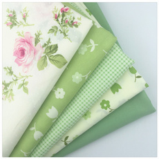 Cotton fabric, greenfloralprintedcottonfabric, Quilting, printed