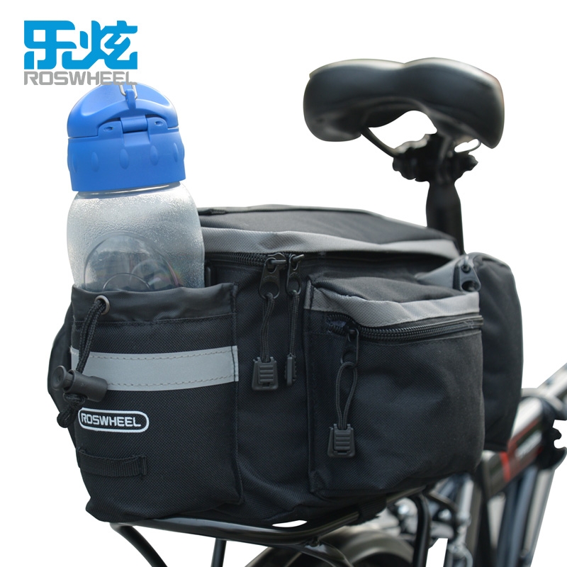 ROSWHEEL Adjustable Cycling Bag 6L Bike Rear Rack Bag Bicycle Shoulder Bag