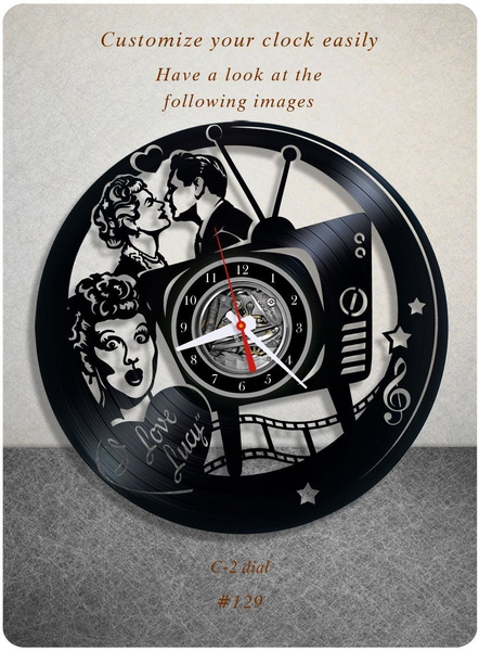 I Love Lucy Vinyl Record Wall Clock Decor Handmade 334 