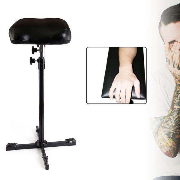 New Adjustable Armrest Tattoo Stand Heavy Duty Iron Steel Tattoo Arm Rest Leg Rest Height Wish