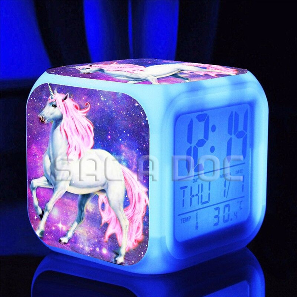 Unicorn LED Color Changing Digital Alarm Clock  Grateful New Casual Necessaries 
