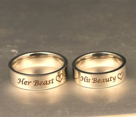 Couple Rings, Steel, Engagement, Women Ring