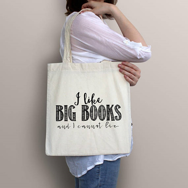 Mount Vesuv Nebu Jeg vil være stærk Canvas Tote bag - I like big books and I cannot lie - books bag - books tote  - shopping bag - gift for reader - book lover - college tote | Wish